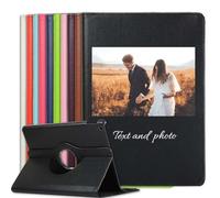 Sunrive Funda Personalizada Compatible con Samsung Galaxy Tab A9 Plus 11'' 2023,360 Grados Giratorio Cuero Protectiva Carcasa Personalizable para con Imagen o Nombre Texto