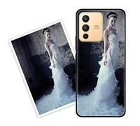 Sunrive Funda Personalizada Compatible con Vivo V23 5G/S12, Carcasa Personalizable para tu móvil con Foto Imagen Frase o Texto-(Silicone Frontera+Cristal Templado Posterior)
