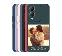 Sunrive Funda Personalizada Compatible con Vivo Y17S,Carcasa con Foto Imagen Frase o Texto DIY Silicone Étui Housse Protecteur Souple Gel Case Cover +1X Correa Universal