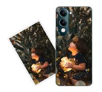 Sunrive Funda Personalizada Compatible con Vivo Y19S 5G, Silicona Flexible Transparente Carcasa Personalizable para tu móvil con Foto Imagen Frase o Texto
