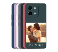 Sunrive Funda Personalizada Compatible con Vivo Y28 4G,Carcasa con Foto Imagen Frase o Texto DIY Silicone Étui Housse Protecteur Souple Gel Case Cover +1X Correa Universal