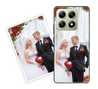 Sunrive Funda Personalizada Compatible con Xiaomi 14T Pro, Carcasa Personalizable para tu móvil con Foto Imagen Frase o Texto-(PC Frontera+acrílico Posterior)