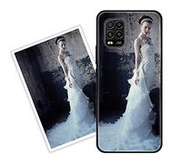 Sunrive Funda Personalizada Compatible con Xiaomi Mi 10 Lite 5G, Carcasa Personalizable para tu móvil con Foto Imagen Frase o Texto-(Silicone Frontera+Cristal Templado Posterior)