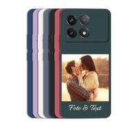 Sunrive Funda Personalizada Compatible con Xiaomi Poco F6 Pro 5G,Carcasa con Foto Imagen Frase o Texto DIY Silicone Étui Housse Protecteur Souple Gel Case Cover +1X Correa Universal