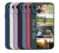 Sunrive Funda Personalizada Compatible con Xiaomi Redmi Turbo4 14R 13 4G K70 K80 13C 12C 10C 9C 10 9A 9 Note 13R 13 12 11 10 9 8 7 5 Plus 11T Pro A3,Carcasa con 4 Fotos Imagen Frase Texto Case Cover