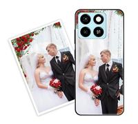 Sunrive Funda Personalizada Compatible con ZTE Blade A55, Carcasa Personalizable para tu móvil con Foto Imagen Frase o Texto-(Silicone Frontera+acrílico Posterior)