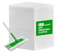 SUNRRA 180 paños de barrido en seco compatibles con Swiffer Sweeper Dry Sweeper, repuestos de plumero de fuerte adsorción compatible con Swiffer Sweeper, 11 x 8.6 pulgadas
