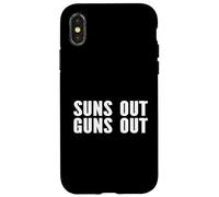 Suns Out Guns Out - Divertido culturista de entrenamiento Carcasa para iPhone X/XS