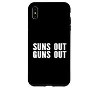 Suns Out Guns Out - Divertido culturista de entrenamiento Carcasa para iPhone XS Max