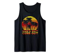 Suns Out Guns Palm Beach Retro 80s Verano Vacaciones Musculo Camiseta sin Mangas