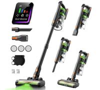 SunSare Aspiradora Sin Cable, 600W/50KPA/65Min (Eco), 1.8L Aspirador Sin Cable con Función de Aromaterapia, Pantalla LED inteligente, Función Antienredos para Pelo de Mascotas, Alfombras, Pisos, Coche