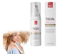 Sunscreen Face Moisturizing Facial Moisturizer For Sensitive Skin Light and Breathable Natural Non-Greasy Daily Facial Sunscreen,SPF 60,Suitable For All Skin Types,35g