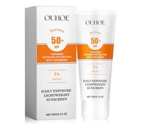 Sunscreen SPF 50, 60g Esencia Acuosa Crema Solar SPF50, con Ceramidas, Protector Solar 50 SPF, No Grasa, Fuerte Protección UV, Crema Solar Facial para Todo Tipo de Piel