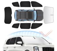 Sunsdrew Kit de 8 parasoles para Parabrisas para Kia Telluride 2020-2023 2024, privacidad Completa, Lateral y Trasera, Protector de Visera Plegable, bloquea los Rayos UV y Accesorios Interiores de