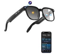SUNSEATON Gafas Inteligentes con Cámara 800 W, AI Smart Glasses Traductoras de 1080p con Lentes Fotocromáticas, para Reproducción de Música por Bluetooth, Asistente de Voz y Grabación de Vídeo