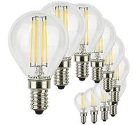 SUNSEED 10x Bombilla Esférica Filamento LED E14 4W = 40W Blanco Neutro 4000K