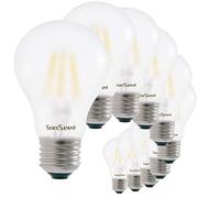 SUNSEED 10x Bombilla Estándar Filamento LED Esmerilada E27 9W = 83W Blanco Neutro 4000K