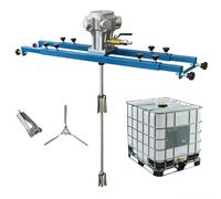 Sunseota Agitador de Aire para IBC, Mezclador de Pintura neumático de 275 galones, Hélice Plegable, Mezclador de Soporte, Herramienta de Mezcla para agitador de Pintura, Especial Small5Cylinders