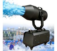 Sunseota Máquina de Espuma de 2000W, Cañón de Burbujas con Cabezal Giratorio Auto, Alcance de 5-8m y Cobertura de 80m², Ideal para Fiestas Temáticas, Festivales, Conciertos, Bodas, Eventos Escolares