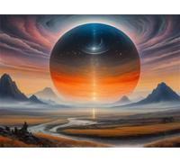 Sunset 1000 Piece Jigsaw Puzzles for Adults, Colourful, Challenging & Brainteasing Adult Puzzles 1000 Pieces River Grasslands, Fun jigsaws for The Whole Family 30x20 Inch