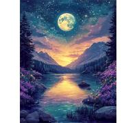 Sunset 120 Piece Jigsaw Puzzles for Adults, Colourful, Challenging & Brainteasing Adult Puzzles 120 Pieces Lake, Fun jigsaws for The Whole Family 10x8 Inch