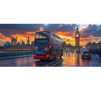 Sunset 5D Diamond Painting, Londres Diamond Painting Adultos, DIY Cuadro Diamante Accesorios, 5D Dibujos con Diamantes Art Kit Manualidades Adultos, Regalo, Primavera Decoracion Hogar, 90x40cm L-9484