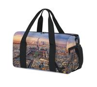 Sunset Aerial France Paris - Bolsas de lona deportivas para niños, niñas, niños, mujeres y hombres, bolsa de viaje informal para fin de semana