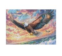 Sunset Águila Voladora Luminosa Rompecabezas 300 Piezas Cartón para Mayores Terapia Ocupacional Regalo Corporativo Garantía Satisfacción Regalo Reyes Magos 300 PCS