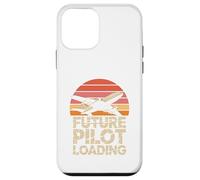 Sunset Airplane Futuro Piloto Cargando Aviación Carcasa para iPhone 12 Mini