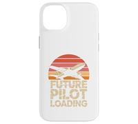Sunset Airplane Futuro Piloto Cargando Aviación Carcasa para iPhone 14 Plus
