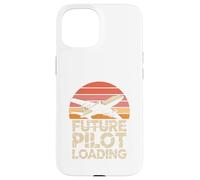 Sunset Airplane Futuro Piloto Cargando Aviación Carcasa para iPhone 15