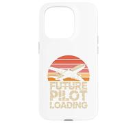 Sunset Airplane Futuro Piloto Cargando Aviación Carcasa para iPhone 15 Pro