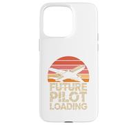 Sunset Airplane Futuro Piloto Cargando Aviación Carcasa para iPhone 15 Pro MAX