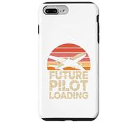 Sunset Airplane Futuro Piloto Cargando Aviación Carcasa para iPhone 7 Plus/8 Plus