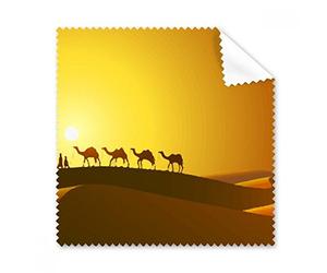 Sunset All the Way to the Silk Road Camel Desert Gafas de limpieza paño de limpieza regalo Teléfono pantalla limpiador 5 piezas