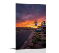 Sunset And Car Photography Arte Mural Impresión de Pared Impresión Moderna Habitación Familiar Decoración 24 x 36 Pulgadas (60 x 90 cm)