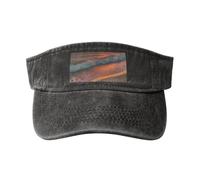 Sunset at The Beach - Gorra de protección solar transpirable para mujer, para golf, tenis, correr, uso diario, Negro, Talla única