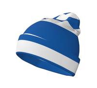 Sunset Beach1 - Gorro de punto estampado para invierno, elástico para clima frío, accesorio unisex para viajes al aire libre, atuendo casual, Bandera griega, Talla única