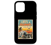 Sunset Biker Lifes Un Viaje Disfruta del Paseo Amante De La Motocicleta Carcasa para iPhone 12/12 Pro