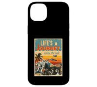 Sunset Biker Lifes Un Viaje Disfruta del Paseo Amante De La Motocicleta Carcasa para iPhone 14 Plus