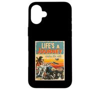 Sunset Biker Lifes Un Viaje Disfruta del Paseo Amante De La Motocicleta Carcasa para iPhone 16 Plus