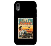 Sunset Biker Lifes Un Viaje Disfruta del Paseo Amante De La Motocicleta Carcasa para iPhone XR