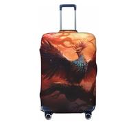 Sunset Blossoms Phoenix Perch Fundas de equipaje de viaje, fundas elásticas para maleta, protector para equipaje de 18 a 32 pulgadas, Black, XL