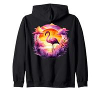 Sunset Flamingo Colores Vibrantes Relajación Vibes Sudadera con Capucha