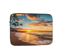 Sunset Hawaii Beach - Funda para portátil de 13 pulgadas, diseño de océano marino para mujeres y hombres, resistente al agua, bolsa de transporte para computadora de negocios, a prueba de golpes