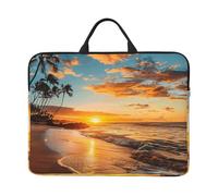 Sunset Hawaii Beach - Funda para portátil de 14 pulgadas, diseño de océano marino para mujeres y hombres, resistente al agua, bolsa de transporte para computadora de negocios, a prueba de golpes