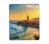 Sunset in Barcelona - Alfombrilla de mouse para computadora con costuras antidesgaste, textura impermeable con base de goma antideslizante, adecuada para portátiles, oficina y hogar, alfombrillas de