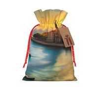 Sunset in Barcelona - Bolsas de regalo con cordón, bolsas de vacaciones, bolsas de golosinas, bolsas de regalo de Navidad