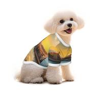 Sunset in Barcelona - Camiseta de algodón puro para mascotas, chaleco cómodo para perros y gatos, para ropa de invierno de verano pequeña y mediana