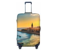 Sunset in Barcelona - Funda elástica para maleta, protector de equipaje elástico para viajes, resistente a los arañazos, se adapta a la mayoría de maletas, Black, S, bohemio